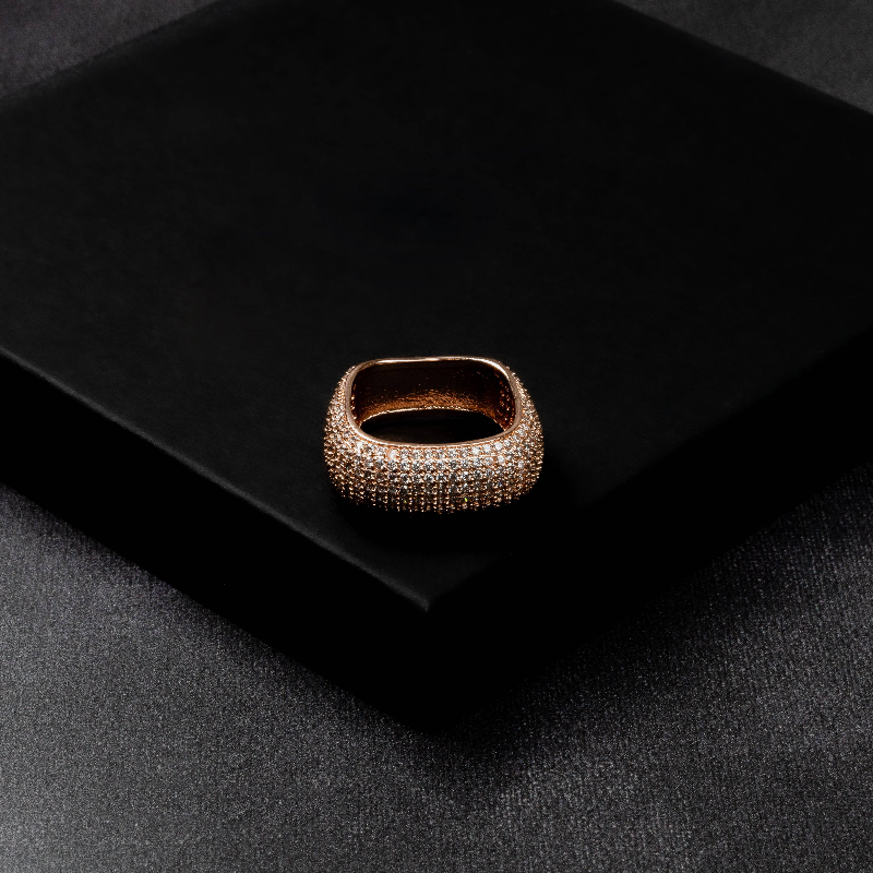 Iced Square Ring
