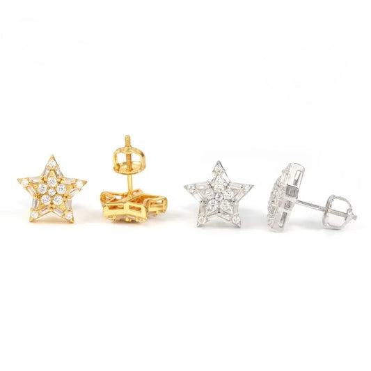 ICERIME five-pointed star silicone earrings
