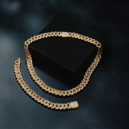 14MM Prong Cuban Chain & Bracelet Bundle