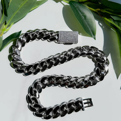 20mm Moissanite Icy Crystal Miami Cuban Chain