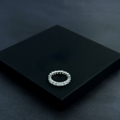 One Row Solitaire Ring