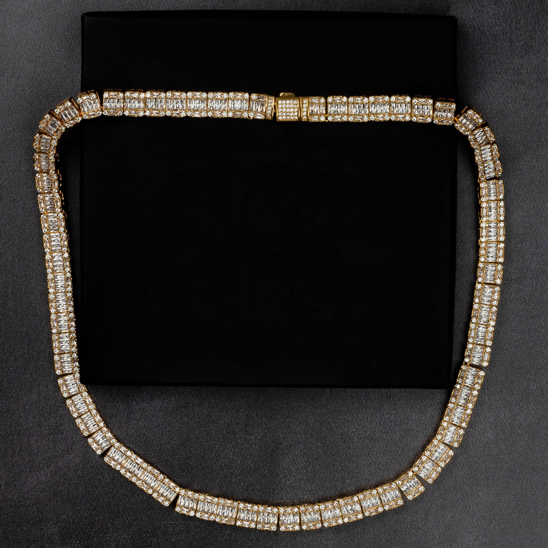 9mm Square Baguette Chain
