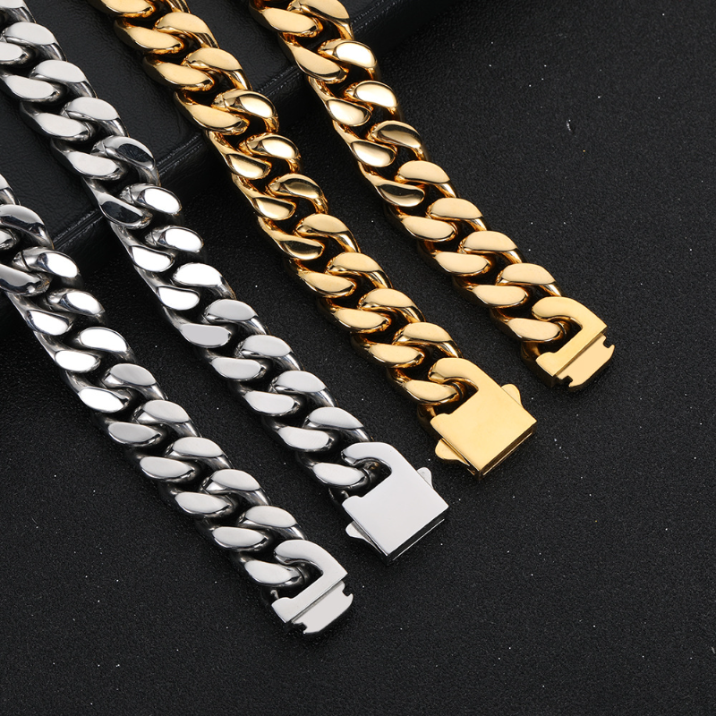Four-sided grinding chain encrypted Cuban chain