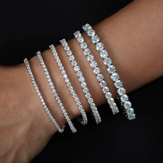 2mm-6mm VVS Moissanite Diamond Tennis Bracelet