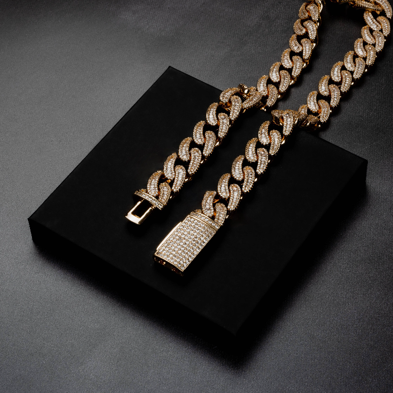18mm Baguette Miami Cuban Chain