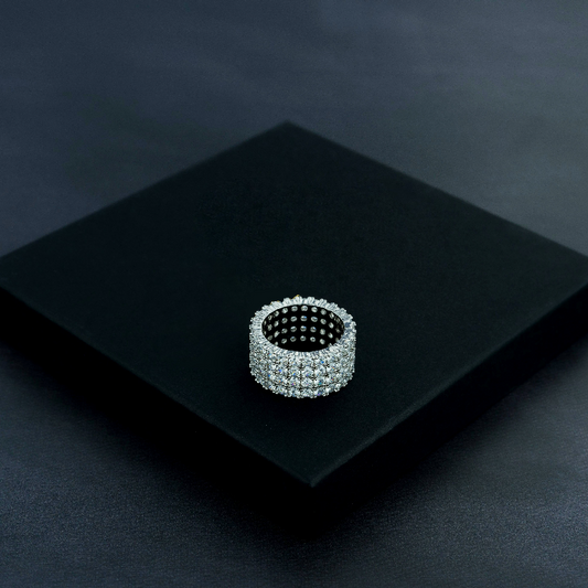 Four Row Solitaire Ring