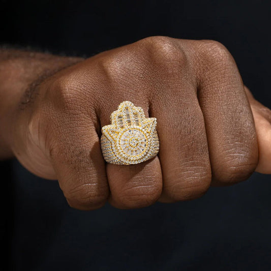 ICERIME Palm Zircon Ring