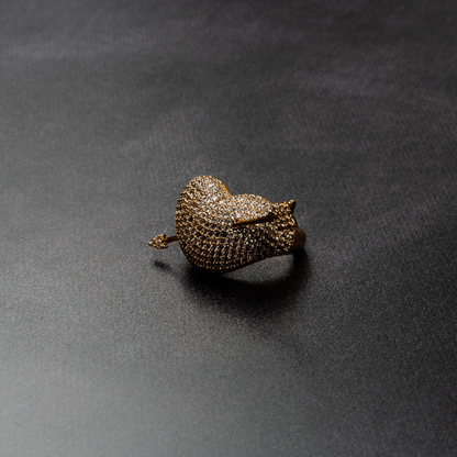 Iced Cupid Arrow Ring