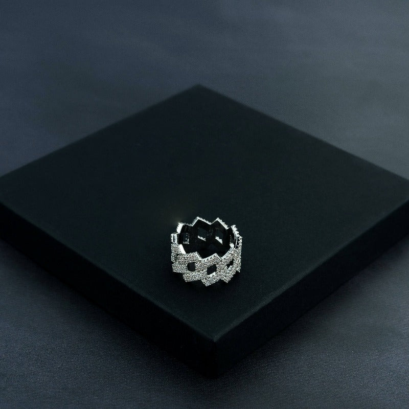 Iced Prong Ring