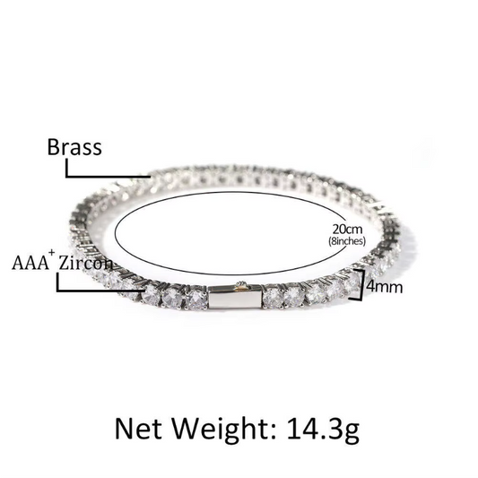 2mm 3mm 4mm 5mm 8mm wide single row tennis chain
