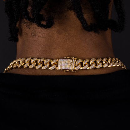 12mm Iced Cuban Chain