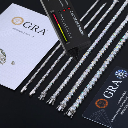2mm-6mm VVS Moissanite Diamond Tennis Bracelet