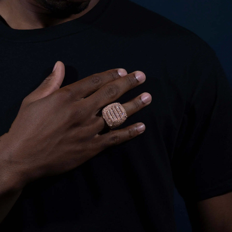 Fully Iced Baguette Ring