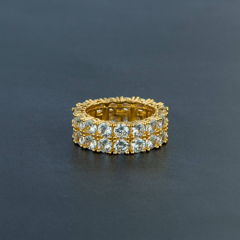 Two Row Solitaire Ring