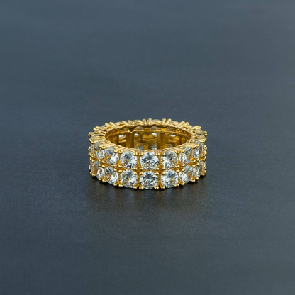 Two Row Solitaire Ring