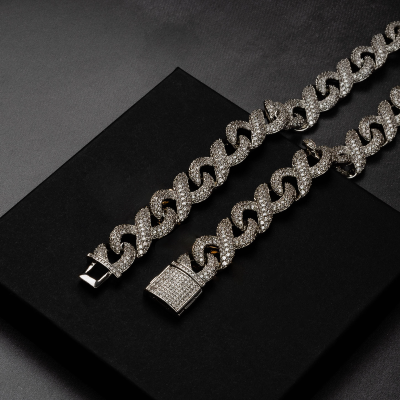 15mm Iced Infinity Cuban Chain