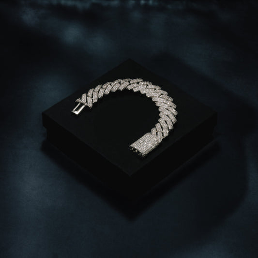 ICERIME 19mm VVS Micro Pave Cuban Bracelet