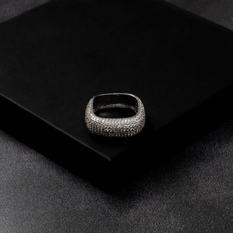 Iced Square Ring