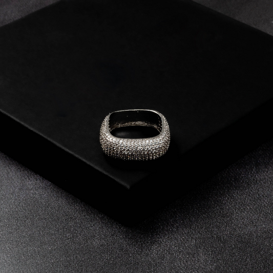 Iced Square Ring