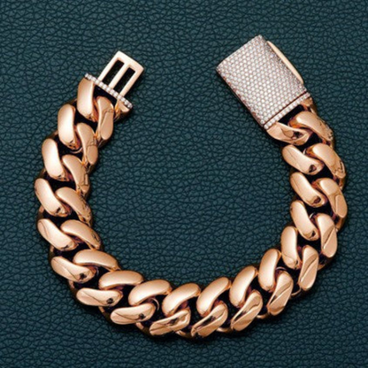 8mm-22mmRose gold zircon Cuban chain