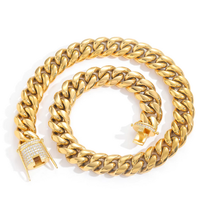 6-16mm 14K Cuban chain