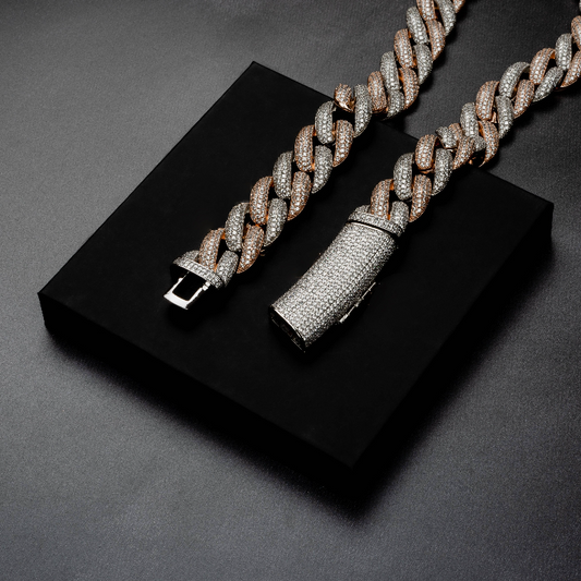 20mm Two Tone Miami Cuban Chain