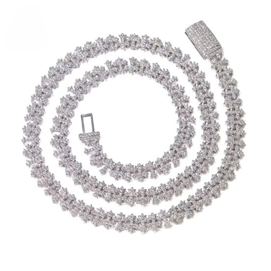 8.5mm Cold Diamond Cross Necklace