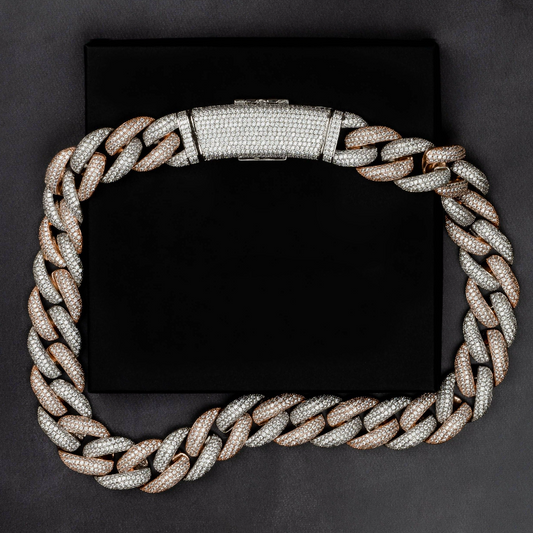 20mm Two Tone Miami Cuban Chain