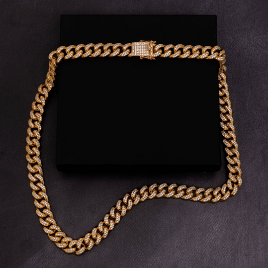 12mm Iced Cuban Chain