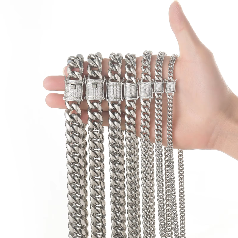 6-16mm 14K Cuban chain