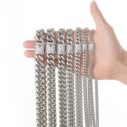 6-16mm 14K Cuban chain