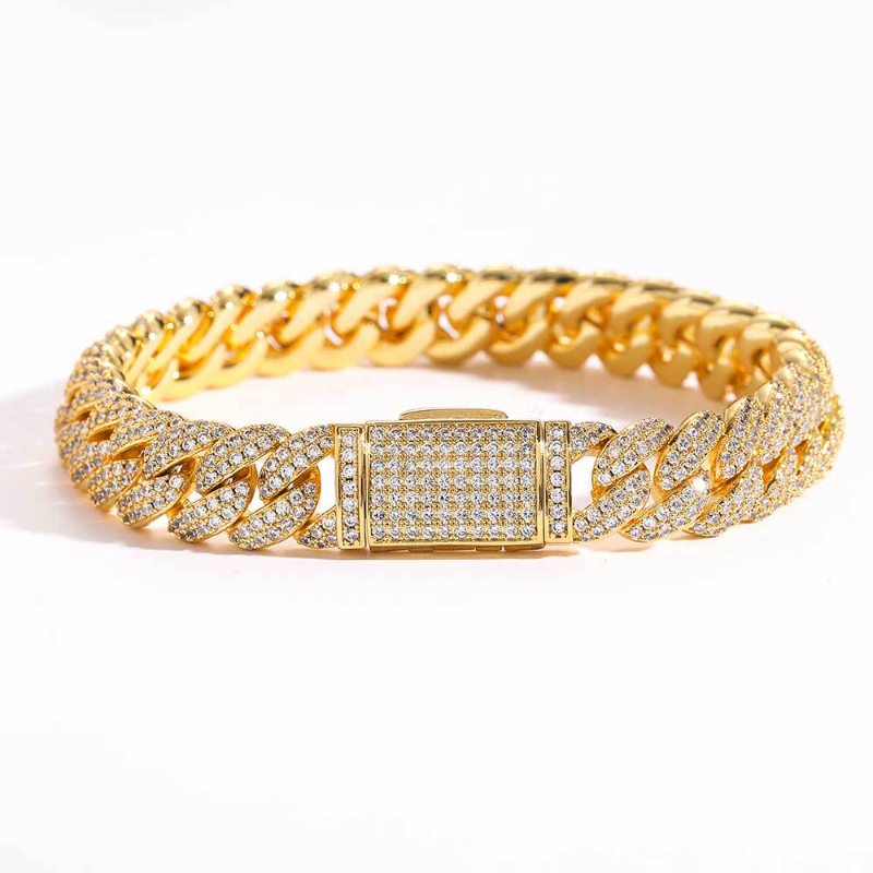 10mm double row zircon bracelet full of diamonds