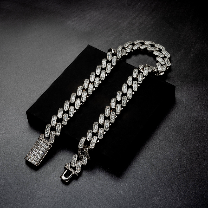 18mm Baguette Miami Cuban Chain