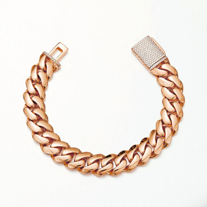 8mm-22mmRose gold zircon Cuban chain
