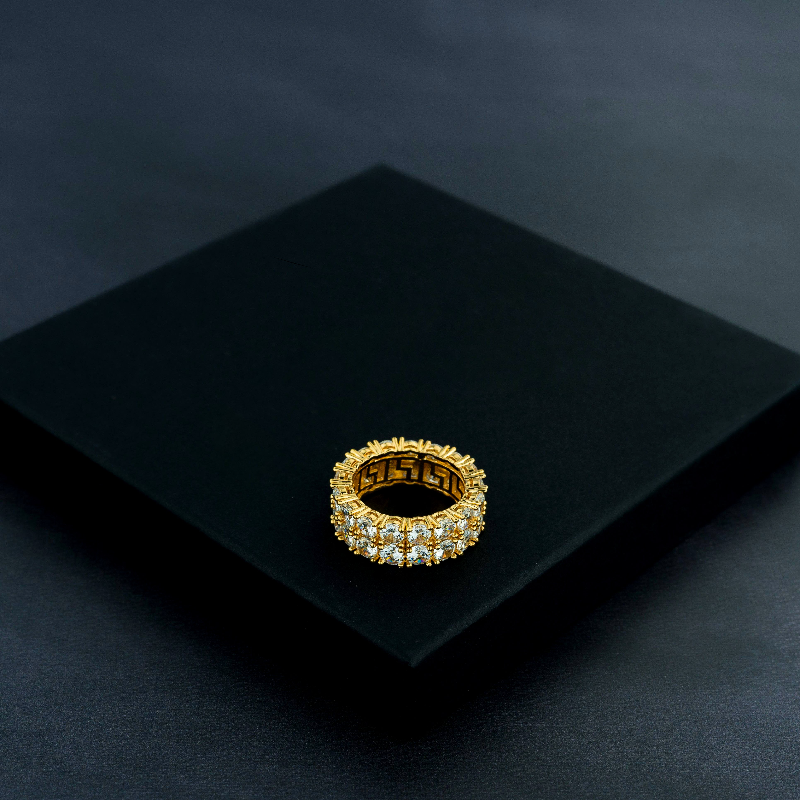 Two Row Solitaire Ring