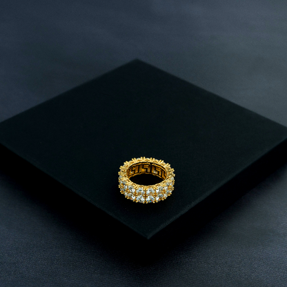 Two Row Solitaire Ring