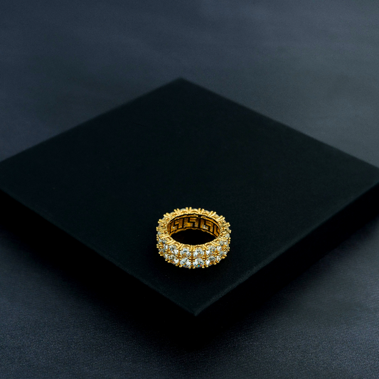 Two Row Solitaire Ring