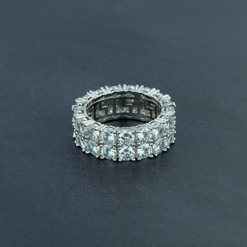 Two Row Solitaire Ring