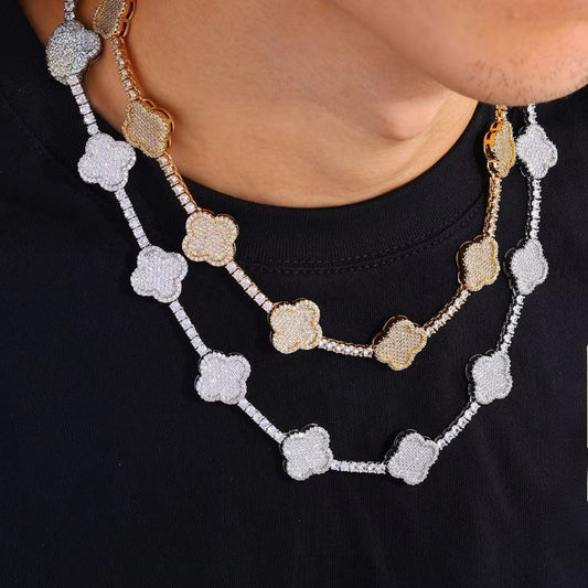 18k gold plated 3.5mm tennis necklace