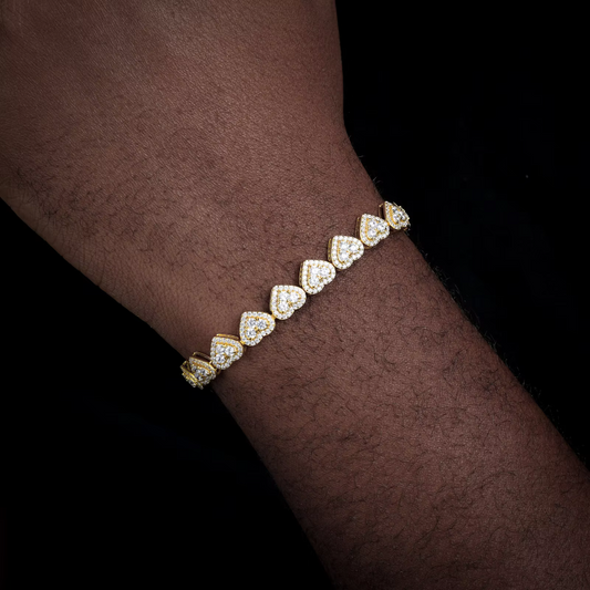 8mm Heart-Shaped Tennis Bracelet