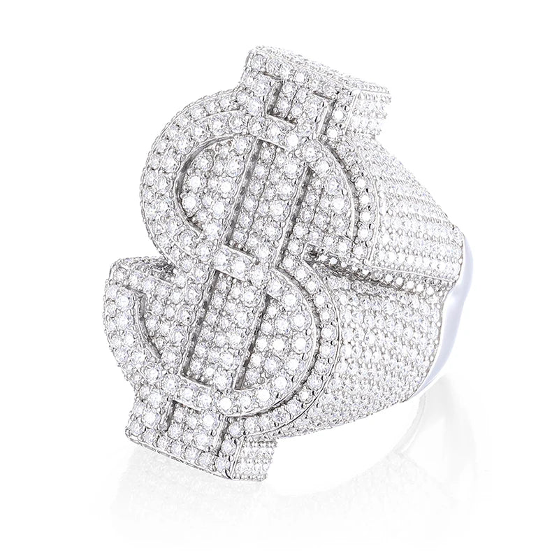 Ice Flower Dollar Ring