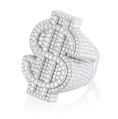 Ice Flower Dollar Ring
