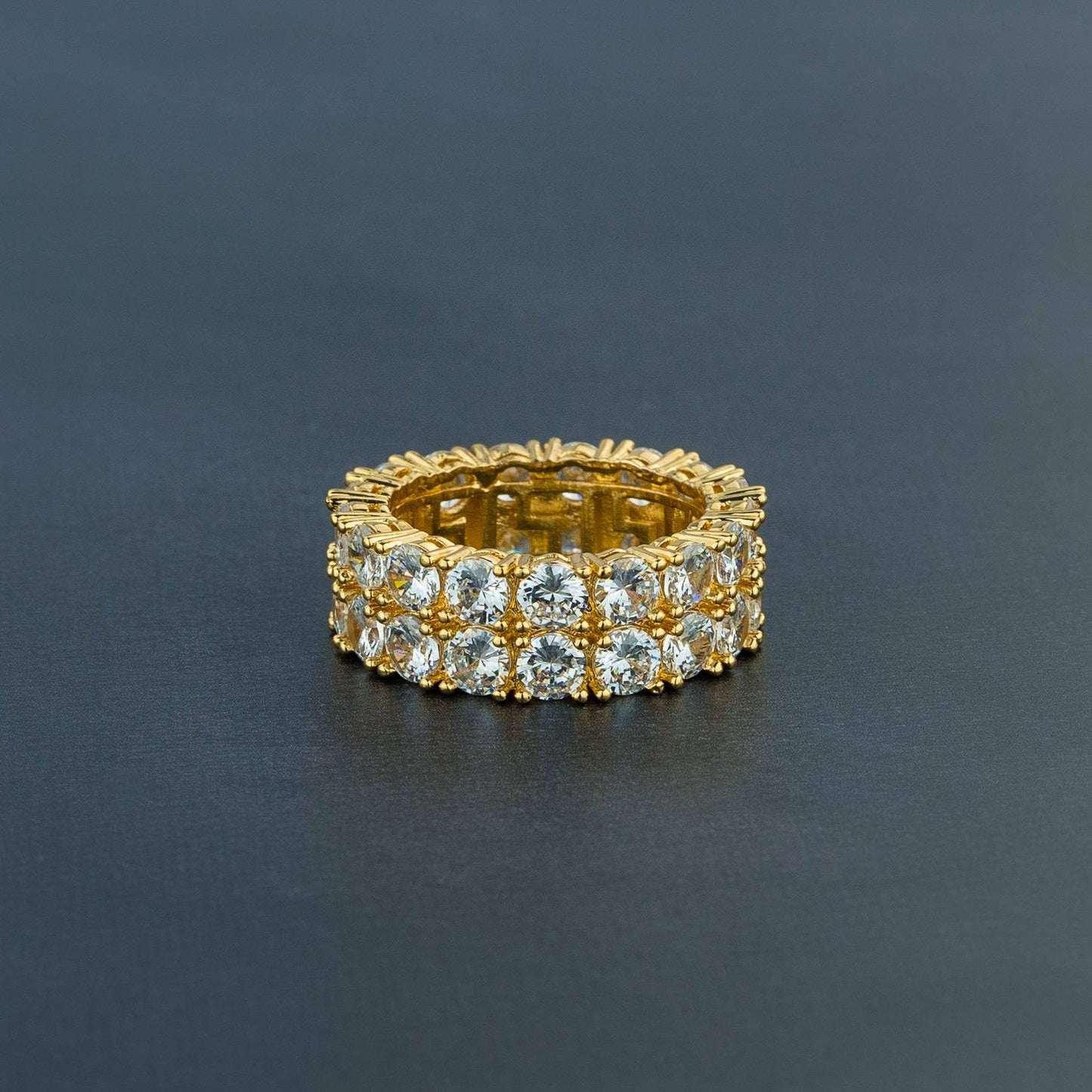 Two Row Solitaire Ring