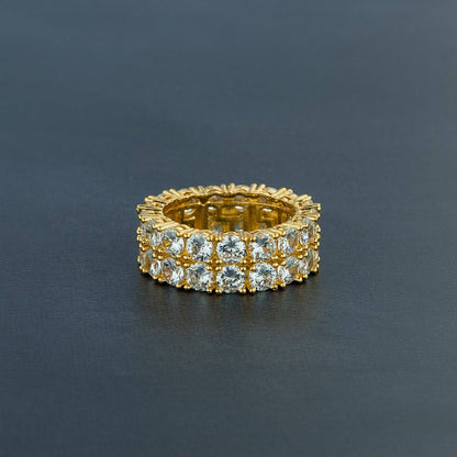 Two Row Solitaire Ring