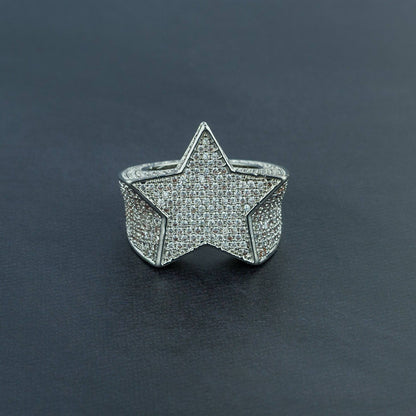 Fully Iced Star Ring