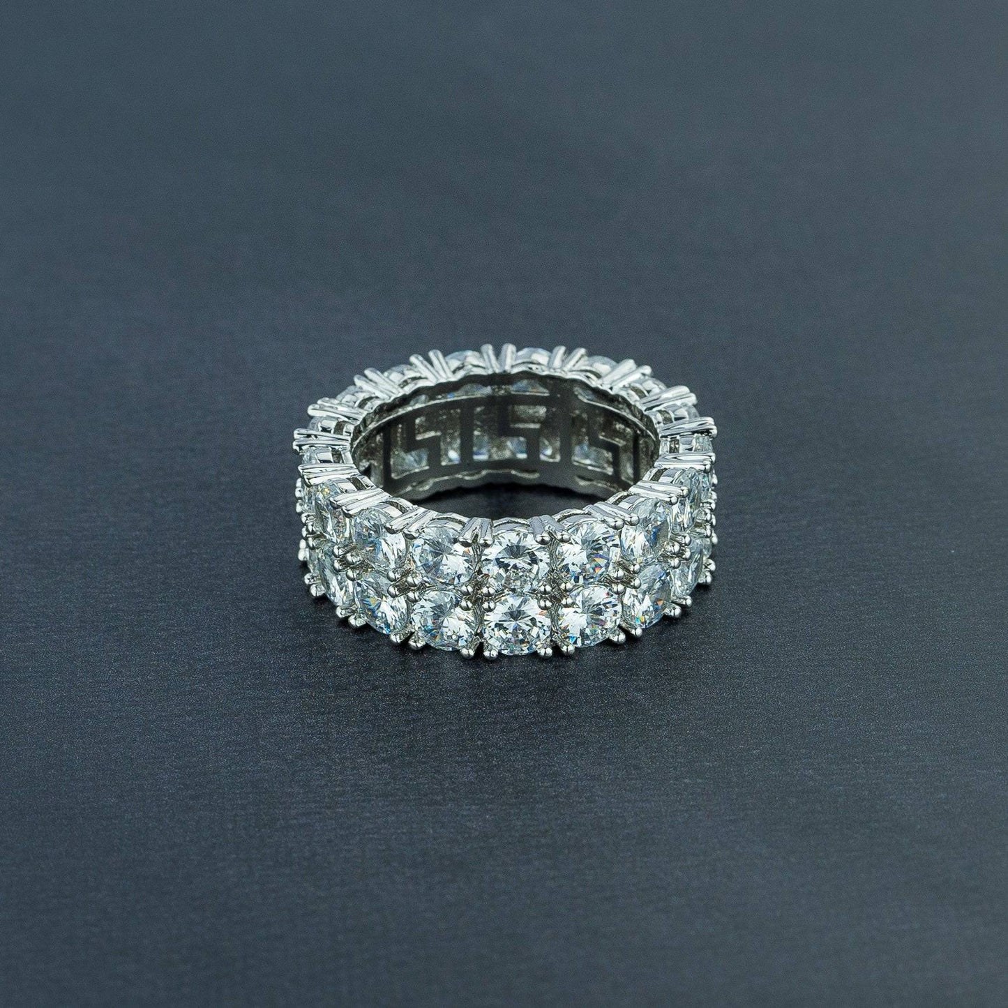 Two Row Solitaire Ring