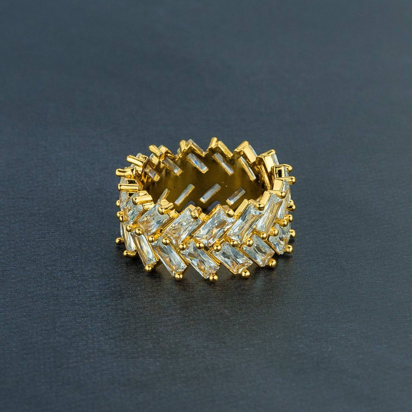 2 Row Baguette Ring