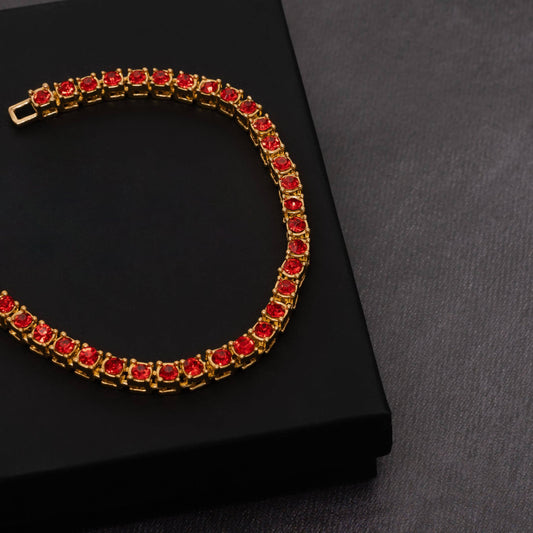 ICERIME 5mm Coloured 1 Row Tennis Bracelet