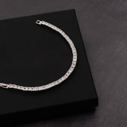 5mm Square Cut Tennis Bracelet
