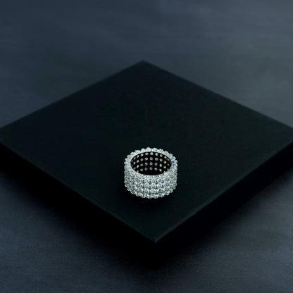 Four Row Solitaire Ring